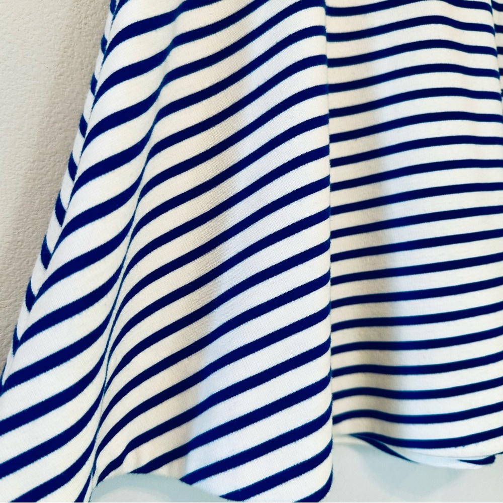Draper James White and Royal Blue Striped Skater Skirt -Small - Picture 5 of 5